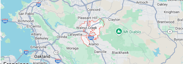 Service Location Walnut Creek Map Image