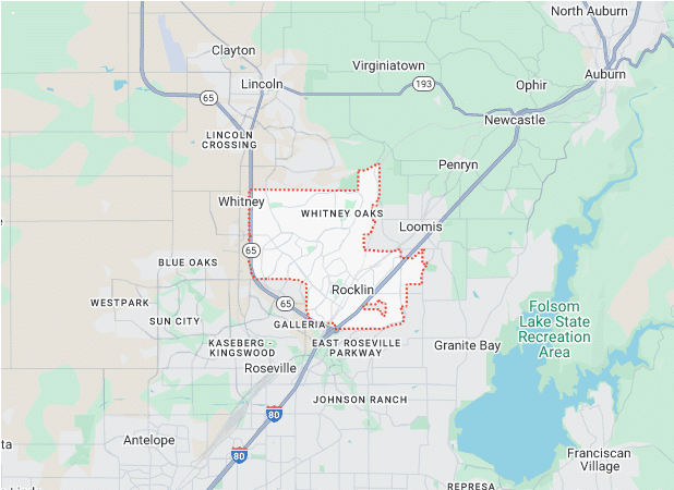 Service Location Rocklin Map Image